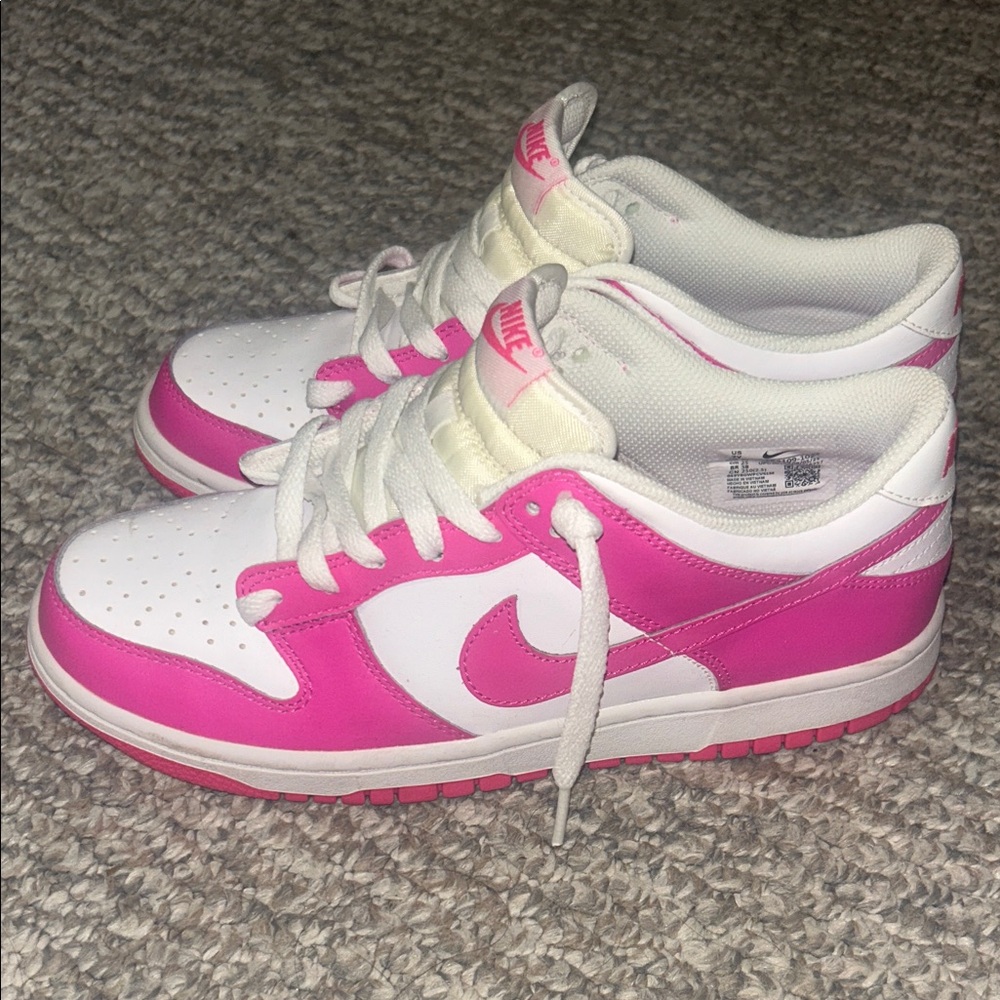 Nike Pink & White Dunk Lows